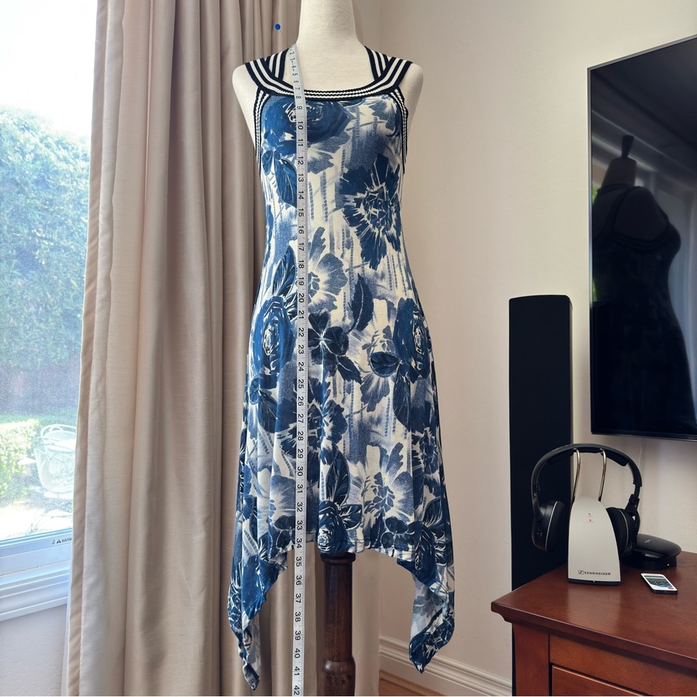 Jean Paul Gaultier Soleil Floral Blue Dress Medium - Picture 6 of 11